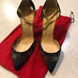 Christian louboutin Swarovski embellished sheos